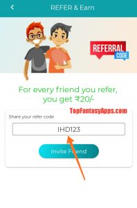 Fantasy Power-11 Referral Code & Share And Earn 10% Lifetime 