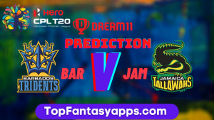 BAR vs JAM Dream11 Team Prediction Today's Match CPL,100% Winning