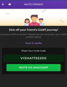 Gold11 Refer and Earn: