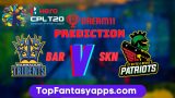 BAR vs SKN Dream11 Team Prediction For 11th Match CPL 2020, (100% Winning Team)