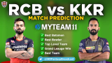 RCB vs KKR MyTeam11 Fantasy Team Prediction Match-28 IPL 2020