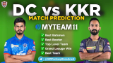 DC vs KKR MyTeam11 Fantasy Team Prediction Match-16 IPL 2020